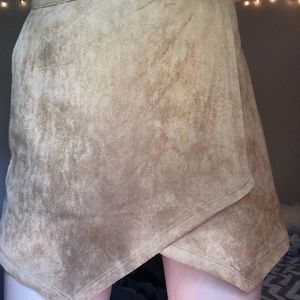 Suede Skort